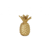 8" Gold Cast Iron Pineapple Hand Painted Sculpture
