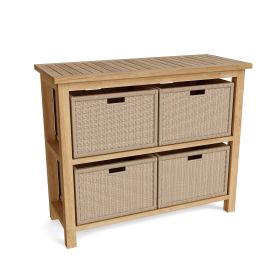 Towel Console Table (4-Wicker Baskets WIC-4720 optional)