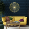 CIFbuy Circular Spiral Geometric Wall Art Luxe Modern 3D Wall Decor for Living Room Minimalist Accent