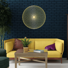 CIFbuy Circular Spiral Geometric Wall Art Luxe Modern 3D Wall Decor for Living Room Minimalist Accent