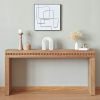 64in Rustic Wood Console Table Ã¢â‚¬â€œ Elegant Entryway Table with Decorative Beaded Trim