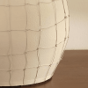 Leianna Handmade Off White Large Terracotta Vase with Wireframe Contemporary Design, Handmade-11.5X11.5X15.5"