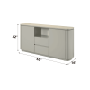 Ingram Ceramic Top & Light Gray Finish Server