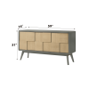 Blayde Light Gray & Natural Finish Server