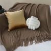 SOGA Coffee Acrylic Knitted Throw Blanket Ã¢â‚¬â€œ Soft and Cozy Decorative Blanket for Bed, Sofa, Living Room, or Couch