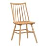 Chic Curved Backrest Side Chairs Set of 2 Natural Oak Finish Windsor Dining Chairs Wooden Furniture