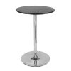 Spectrum Pub Table; 28" Round Black with Chrome Leg
