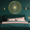 CIFbuy Circular Spiral Geometric Wall Art Luxe Modern 3D Wall Decor for Living Room Minimalist Accent