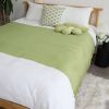 SOGA Green Acrylic Knitted Throw Blanket Ã¢â‚¬â€œ Soft and Cozy Decorative Blanket for Bed, Sofa, Couch, or Living Room