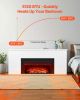VEVOR 75 inch Freestanding Fireplaces, 1500W 5120BTU Fake Electric Fireplace Stove Heater with Mantel, Overheating Protection, Adjustable Flames,Timer
