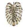 24.8x17.3x2" Gold Monstera Leaf Wall DÃƒÂ©cor