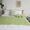 SOGA Green Acrylic Knitted Throw Blanket Ã¢â‚¬â€œ Soft and Cozy Decorative Blanket for Bed, Sofa, Couch, or Living Room