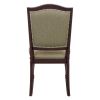 Dark Cherry Finish Dining Chairs Set of 2 Upholstered Seat and Back Nailhead Trim Wooden Furniture Side Chairs Set