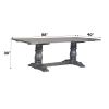 Leventis Weathered Gray Finish Dining Table