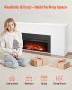 VEVOR 75 inch Freestanding Fireplaces, 1500W 5120BTU Fake Electric Fireplace Stove Heater with Mantel, Overheating Protection, Adjustable Flames,Timer