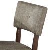 Grey and Espresso Padded Side Chair (Set of 2)