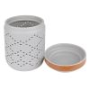 Quilted Grey Ceramic Electric Plug-In Wax Melt Warmer, Scent Warmer
