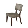 Grey and Espresso Padded Side Chair (Set of 2)