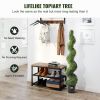 VEVOR Artificial Boxwood Topiary Tree, 60 inch Tall (2 Pieces), Spiral Faux Topiary Trees, Faux Plant w/ Extra Leaves & Pot & Small Decoration