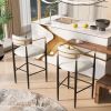 Barstools Set of 2, Counter Height Upholstered Bar Stools with Back for Kitchen Island