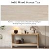 Mirod Modern Farmhouse Console Table,Elegant Minimalist Design with Premium Wood Veneer and Rounded Corners