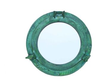 Brass Deluxe Class Titanic Shipwrecked Decorative Ship Porthole Mirror 12""