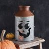 Jack-O-Lantern Milk Can Luminary