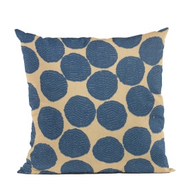 Plutus Blue Spotty Dot Luxury Throw Pillow (Color: Blue, size: Double sided  20" x 20")
